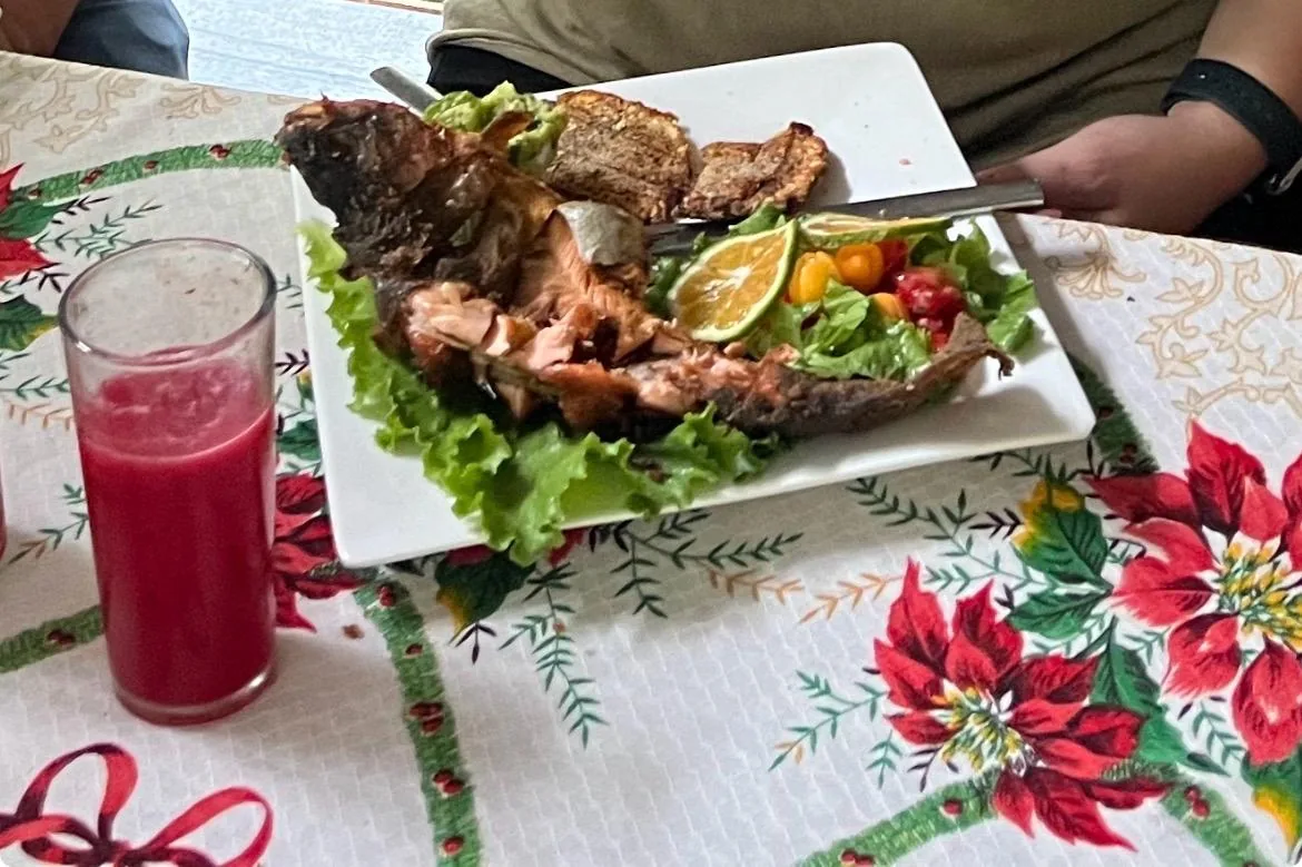 River-fed trout ponds at Santa Lucia Truchera